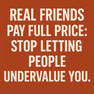 If They Guilt You for Charging Your Worth, They’re Not Your Friend