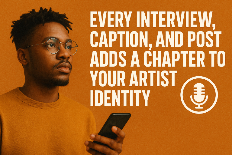 Every Interview, Caption, and Post Adds a Chapter to Your Artist Identity