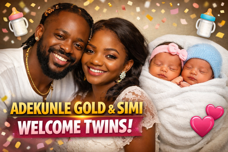 Adekunle Gold & Simi Welcome Twins